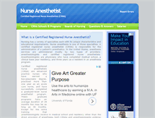 Tablet Screenshot of anesthesianurse.info